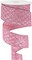 Pink Glitter Wired Ribbon for Christmas Tree 2.5 inch Light Pink Diamond Mesh Wire Ribbon for Tree Decoration, Wreaths, Garland, Gift Wrapping, Bows Making, Home Decor -10 Yards